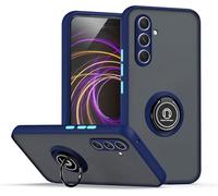 CRAVEN Coque pour Samsung Galaxy A55 5G Étui avec Ring Anneau Support Antichoc Protection Case Cover Fixation Magnetic Magnétique Mince Souple Silicone Housse Bumper, Bleu Royal