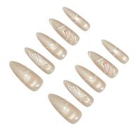 Craveuses Ongles D'amande Conférences Fausses Clous Colues Sur Des Ongles Bâton Sur Des Ongles Cats Presse À L'œil Sur Des Ongles Artificiels Faux Ongles Femmes Coller Sur Faux Ongle