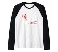 Crawfish Just A Guy with Fat Sack Cajun Seafood Crayfish Manche Raglan