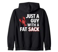 Crawfish Just A Guy with Fat Sack Cajun Seafood Crayfish Sweat à Capuche