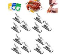 Crawfish Peeler Tool, Stainless Steel Shrimp Deveining Tools for Protecting Nails, Professional Crayfish Sheller & Seafood Peeling Device for Kitchen, Restaurant, and Seafood Boil Party (12Pcs)