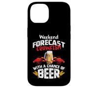 Crawfish with a Chance of Beer Weekend Forecast Seafood Boil Coque pour iPhone 14
