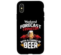 Crawfish with a Chance of Beer Weekend Forecast Seafood Boil Coque pour iPhone X/XS