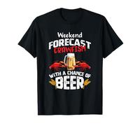 Crawfish with a Chance of Beer Weekend Forecast Seafood Boil T-Shirt