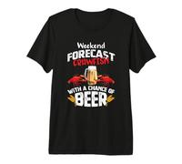 Crawfish with a Chance of Beer Weekend Forecast Seafood Boil T-Shirt Haut de Gamme