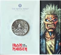 CrawleyCoins Iron Maiden Music Legends UK 2025 Pièce de monnaie non circulée dans un paquet menthe