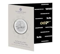 CrawleyCoins Pièce de monnaie brillante non circulée de 5 £ 2023 Six Decades of James Bond 007 - 1960 dans un emballage neuf