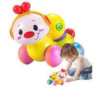 Crawling, Creative Cartoon Musical Caterpillar with Lights, Light Up Moving and Walking for 6-18 Months, Interactive Early Learning for Indoor and Outdoor Play