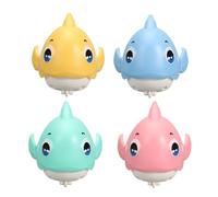Crawling Fish Toy, 4X Cartoon Baby Fish, Safety Cute Designs, Interactive Sea Animal, Ideal for Boys, Girls, Parent Child Games, Early Learning Fun, 8.66x7.87x2.36 inches