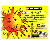 CRAY-PAS Junior Artist Boîte de 12 Pastels à huile couleurs assorties 8 mm