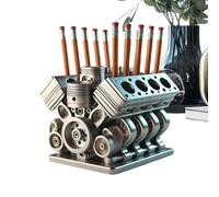 Crayeur de moteur V8 - Organisateur de stylos à blocs de moteur d'origine, stockage de bureau | Porte-stylo pratique pour le bureau, le salon, la chambre, l'étude, le cadeau pour la technologie et la