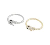 crayfomo 2PCS Dainty or serpent Bracelet pour les femmes 18k plaqué or serpent Bracelet pendentif minimaliste délicat à la main Boho bijoux pour ses femmes
