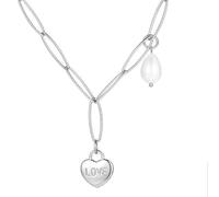 crayfomo Bohème Punk Coeur Pendentif Collier En Acier Titane Collier Cuba Choker Perle Bijoux