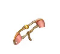 crayfomo Bracelet doré lissé petites boules dorées et incrustations de zircon longueur réglable exquis sophistiqué bracelet de dame
