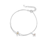 crayfomo Bracelet en forme de fleur de gardénia, bracelet double couche frais, accessoire doux et élégant, adapté aux déplacements quotidiens des femmes et aux vêtements de Dating