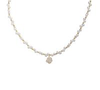crayfomo Collier de perles de camélia doux, un collier légèrement luxueux avec un style vintage français, adapté aux femmes matures sur le lieu de travail et aux scénarios de rencontres.