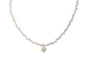 crayfomo Collier de perles de camélia doux, un collier légèrement luxueux avec un style vintage français, adapté aux femmes matures sur le lieu de travail et aux scénarios de rencontres.