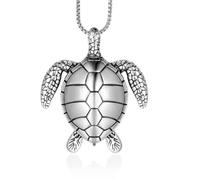 crayfomo Collier de tortue animale en acier titane est un accessoire de tortue de longévité à la mode et polyvalent
