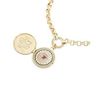 crayfomo Collier médaillon en forme de larme vintage-18K or plaqué sous vide en acier inoxydable avec AAA zircone, réglable 45cm chaîne héritage bijoux (7g)