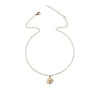 crayfomo Dieu du soleil collier or soleil pendentif en forme de chaîne réglable collier adapté pour un usage quotidien pour les femmes rétro mode bijoux accessoires