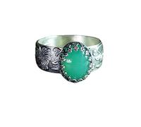 crayfomo Green Imitation Zirconia Ring, Vintage Geometric Ring, Unique Jewelry and Charming Accessory for Parties