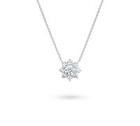crayfomo Huit pétale fleur cluster chaîne de clavicule, mousseux zircon collier, cool et rafraîchissant accessoire, adapté pour les femmes à porter à tous les jours déplacements rassemblements