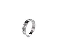 crayfomo Lady Roman Numeral Ring, Titanium Steel Zirconium Ring, Personalized Jewelry and Charming Accessories for Parties