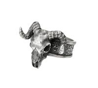 crayfomo Lady's Vintage Sheep Head Ring, Adjustable Opening Ring, Unique Jewelry and Charming Accessory for Parties