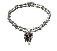 crayfomo Punk amour épine collier, liquéfié épine coeur collier, adapté pour les fêtes, danse, festival de musique et la vie quotidienne