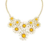 crayfomo Romance de printemps autour du cou Collier Marguerite fraîche