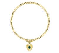 crayfomo Ton de verrouillage | Sunburst coeur | Seule perle | Amour coeur pendentif collier pour femme 18 K chaîne en or collier bijoux