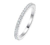 crayfomo Une seule rangée de cuivre remplie d'anneaux de diamant, une seule rangée remplie d'anneaux de diamant, une bague qui ne s'est pas évanouie, une nouvelle mode féminine de 6 à 8 mètres