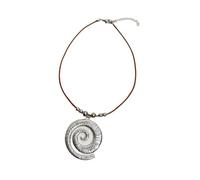 crayfomo Vintage Conch Collier Vintage Spirale Pendentif Cordon Collier Accessoire Unique Convient pour les Festivals, Parties, Vacances et Vie Quotidienne