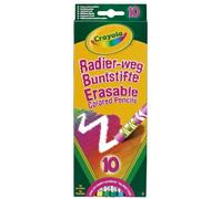 Crayola 10 Crayons de couleur effaçables - La couleur disparaît sans laisser de trace - Pour adultes et enfants à partir de 3 ans