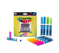 CRAYOLA - Feutres NÉON, Jeu de 10 Couleurs Brillantes, pour Les Enfants à partir de 3 Ans, pour Art et Créativité, 58-7846