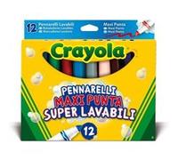 12 Feutres pointe conique - Marqueurs (Multicolore, Pointe fine, Multicolore, Tube, Bold, 190 mm)