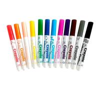 Crayola Feutres Mini Kids – 12 unités, super-lavables, pointe arrondie, couleurs assorties