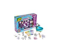 CRAYOLA-120 Washimals - Lot de 10 animaux autocollants à colorier, 3 ans et plus, multicolore, taille unique (74-7502) CRAYOLA