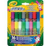 Crayola - 16 mini colles pailletées lavables - Loisir créatif - feutres et accessoires fantaisies - à partir de 3 ans - Jeu de dessin et coloriage Couleurs Assortis