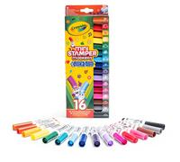 Crayola - Feutres lavables Pointe-tampon Pip Squeaks - 16 couleurs assorties - Dès 3 ans