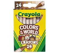 Crayola Crayons de cire Colours of the World - Pochette 24 pièces multicolore