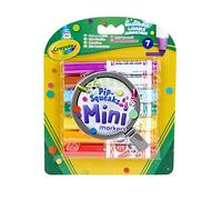 Crayola Mini feutres lavables 8337 – format de poche, pointe maxi, couleurs assorties, 7 pièces