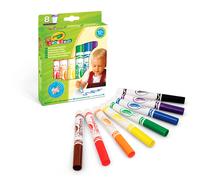 Crayola 8 feutres lavables Mimi Kids 8324 - Lavables à l'eau sans savon, pointes rondes de sécurité, à partir de 12 mois
