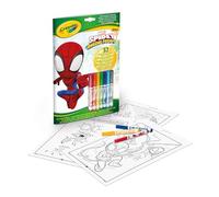 Crayola- Album Activité et Coloriage Spidey, 32 Pages à Colorier et 7 Mini-Feutres Lavables, 04-2809, Coloré