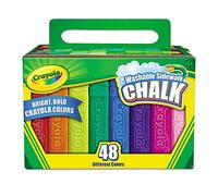 Crayola – Boîte de 48 craies de trottoir lavables – Assortiment de couleurs, antidérapantes, 3+ ans