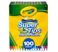 Crayola Marqueurs Super Tips 58-5100 – 100 pièces lavables multicolore pour enfants dès 3 ans