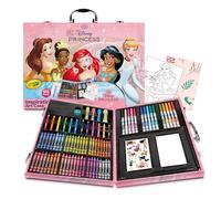 CRAYOLA - Coffret de Coloriage Princesses Disney - Assortiment de 115 Pièces Diverses - Malette de Dessin Enfant, Kit Complet avec Crayons de Couleur et Feutres, Âge Conseillé: à Partir de 5 Ans