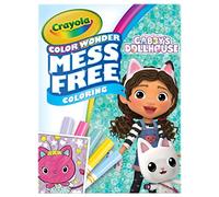 CRAYOLA Color Wonder Gabby's Dollhouse Livre de coloriage sans désordre avec 18 pages de coloriage et 5 marqueurs Magic Color Wonder pour enfants de 3 ans et plus
