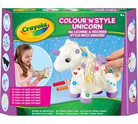 Crayola - Kit Licorne à décorer Colour'n'Style - Marqueurs lavables, perles et brosse - Dès 4 ans
