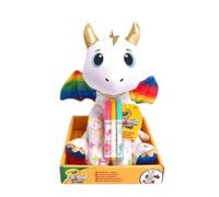 CRAYOLA - Colour Me Plush, Peluche à Colorier avec 3 Feutres, Dragon, Activité Créative et Cadeau pour Enfants, à partir de 3 Ans, 213213